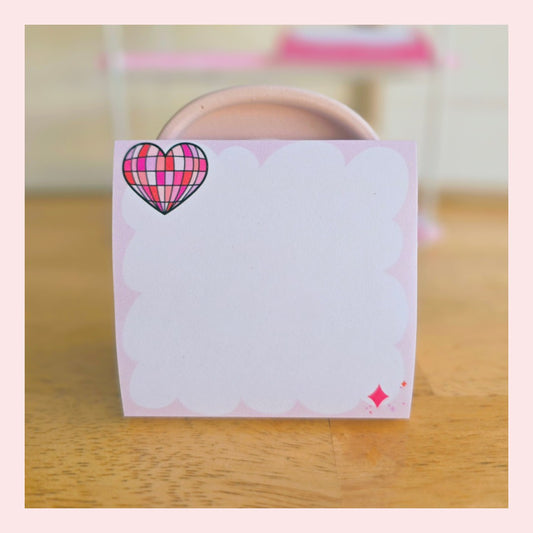 Disco Heart Sticky Note Pad